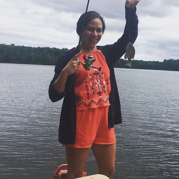 Flying tomato Red Orange romper with Aztec design - Picture 2 of 5